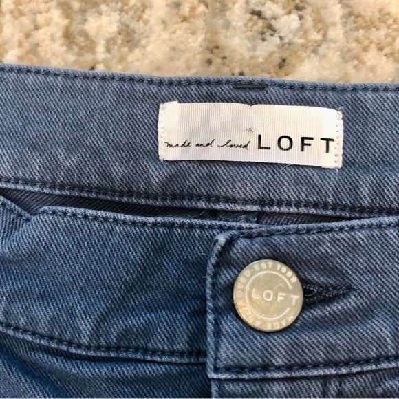 LOFT High Waisted Denim Shorts - Picture 2 of 4